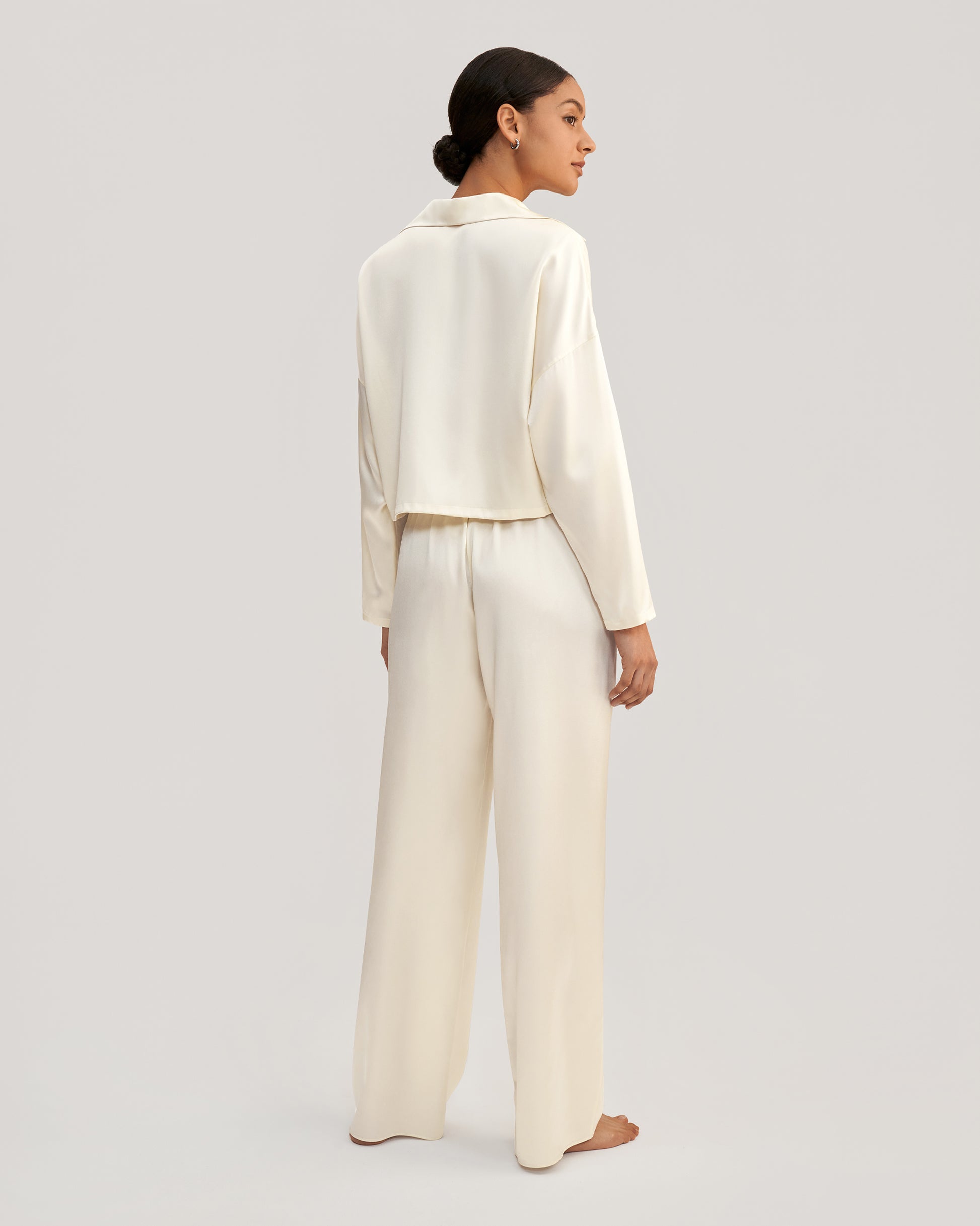 Viola oversized Silk Satin Pajama Set